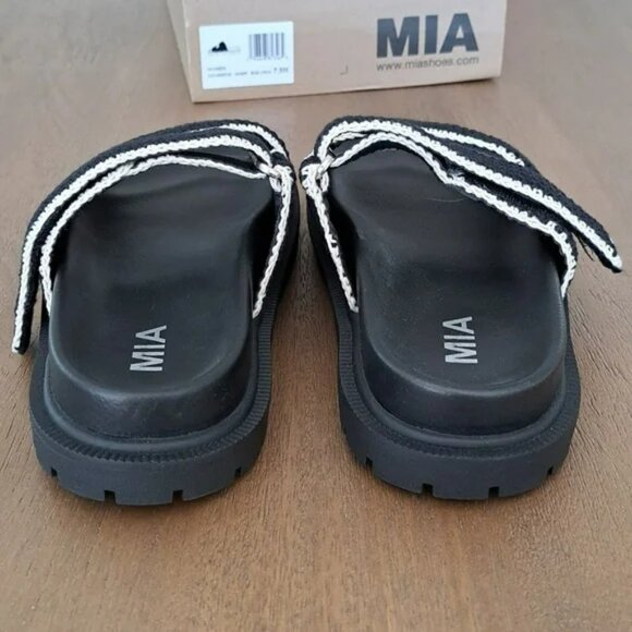 MIA Gabri Women's Knit Sandal - Color: Black / White - Size: 7.5 - Picture 2 of 9